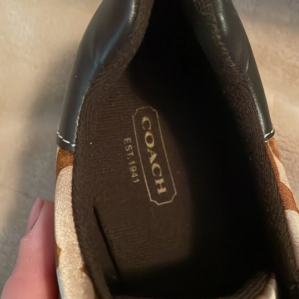 Coach Kirby Brown Sateen Sneakers - Picture 7 of 8